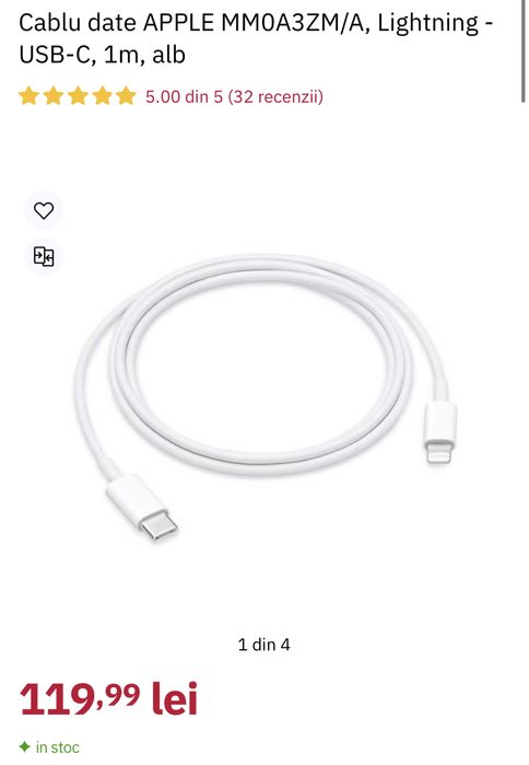 Cablu USB-C iPhone Original