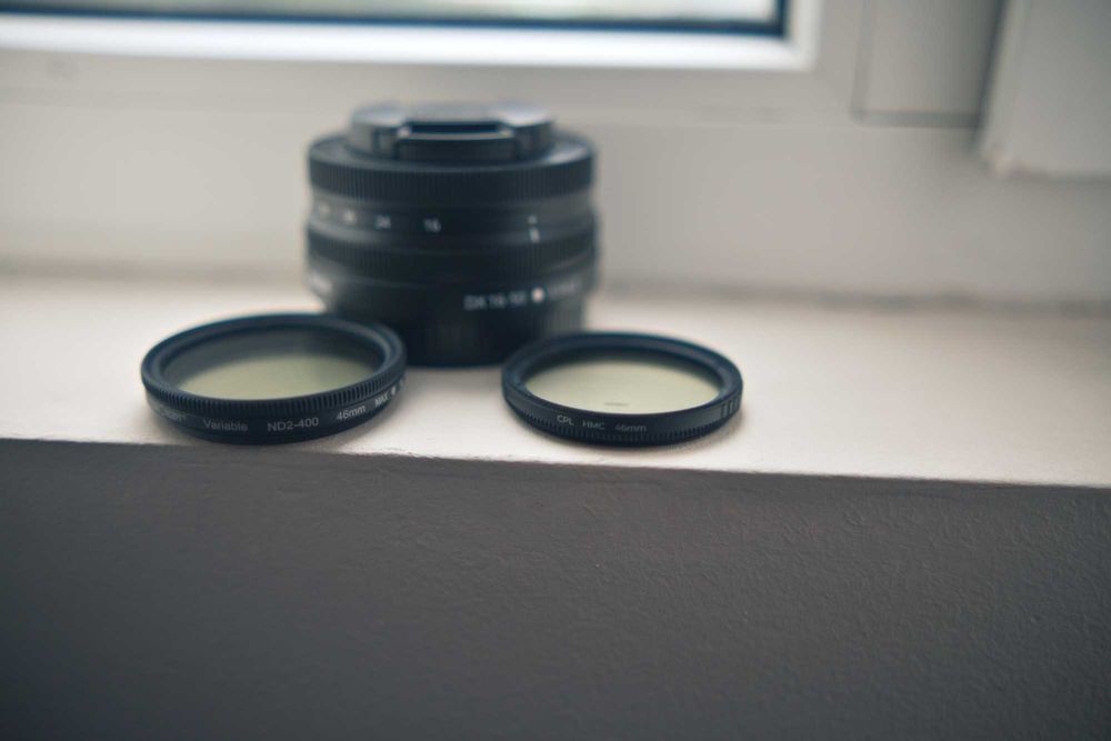 Nikkor Z DX 16-50mm f/3.5-6.3 VR + CPL и VND2-400 K&F Concept филтри