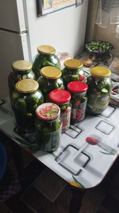 Продам, огурцы! 1000 тенге Двух литровые банки!
