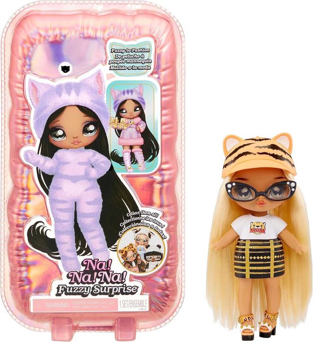 Кукла NA NA NA Fuzzy Surprise Серия 1 - Тигър Линда - 18 см