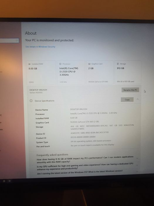 Unitate pc gaming i3 ssd gtx