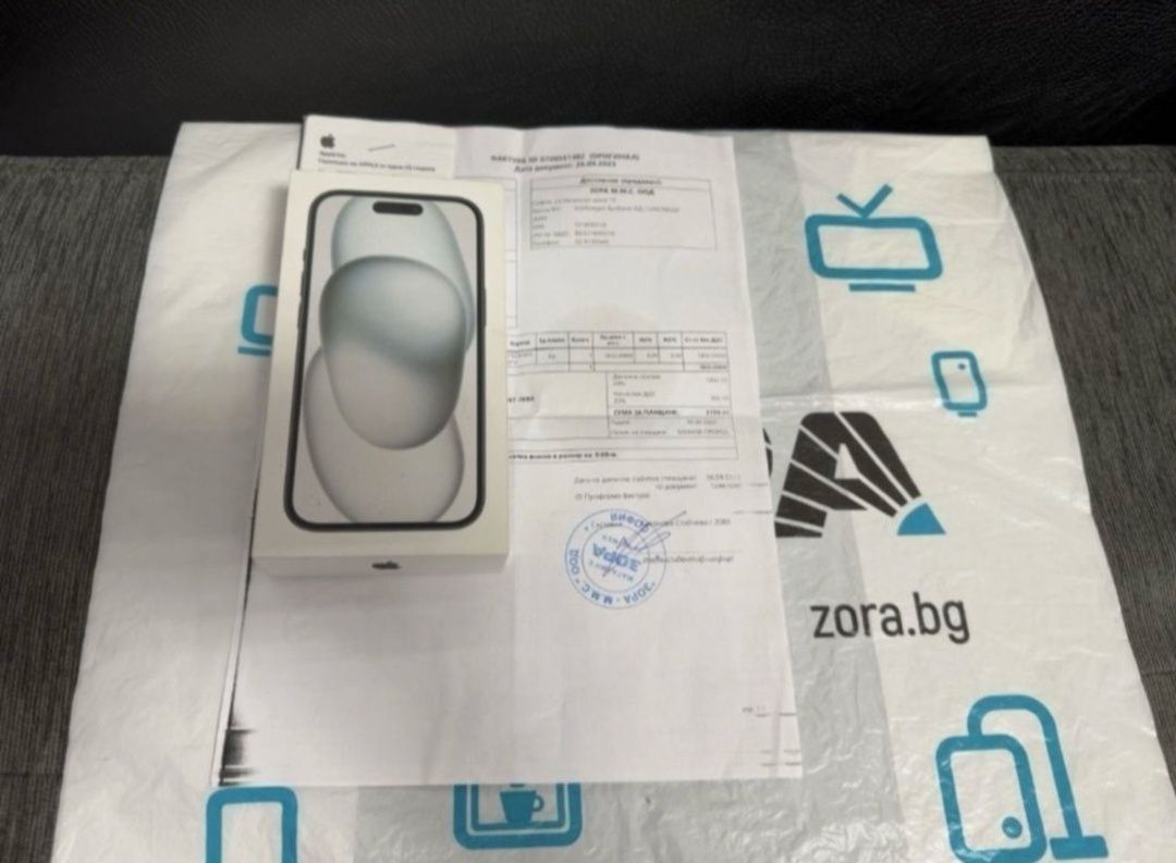 256GB iPhone 15 ЗОРА Гаранция 2025г. Black / Черен