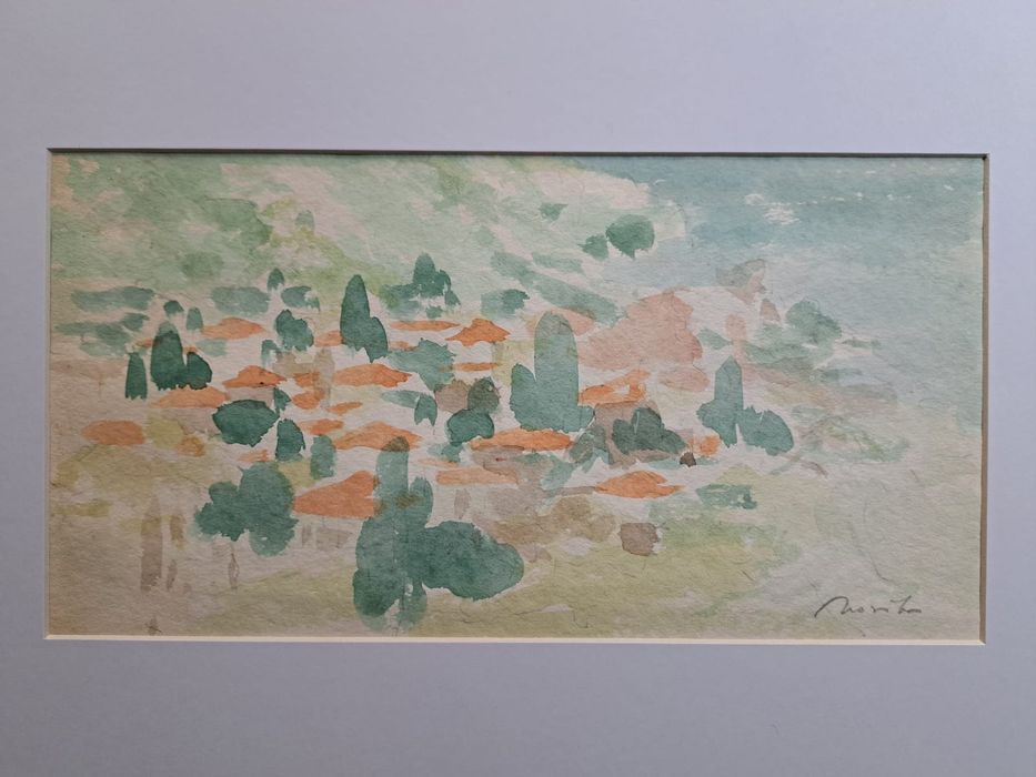 Pictură, acuarelă,"2 peisaje",Minu Movilă(n.1956).