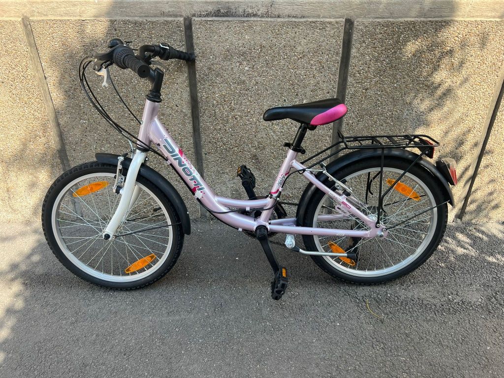 Bicicleta copii (fete) marca Dinotti roti pe 20" ca si noua !