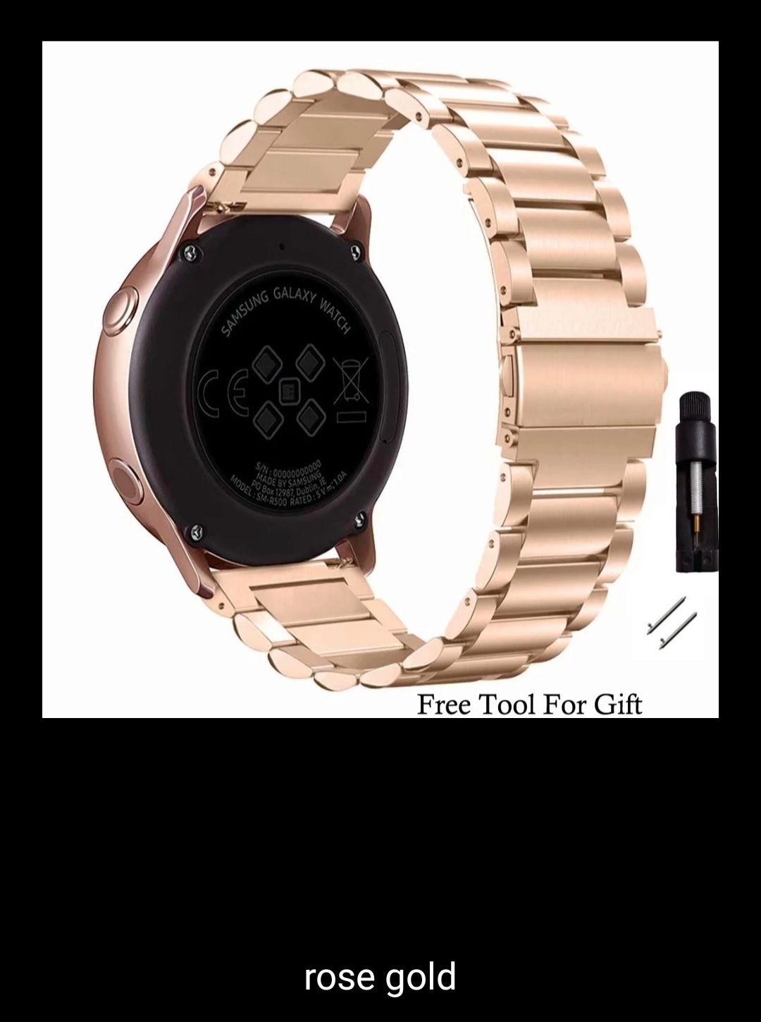 Curea metalica Samsung Galaxy active Rose Gold - 20mm