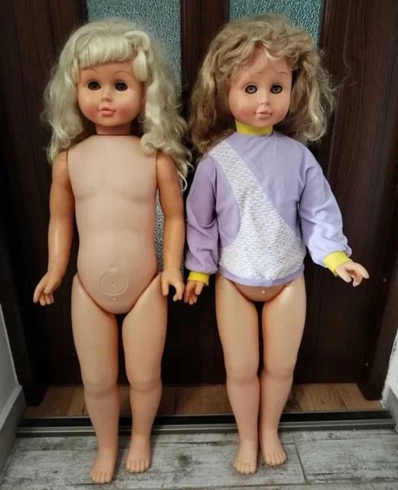 Lot papusi vechi Aradeanca 85 cm, De colectie, Perioada comunista RSR