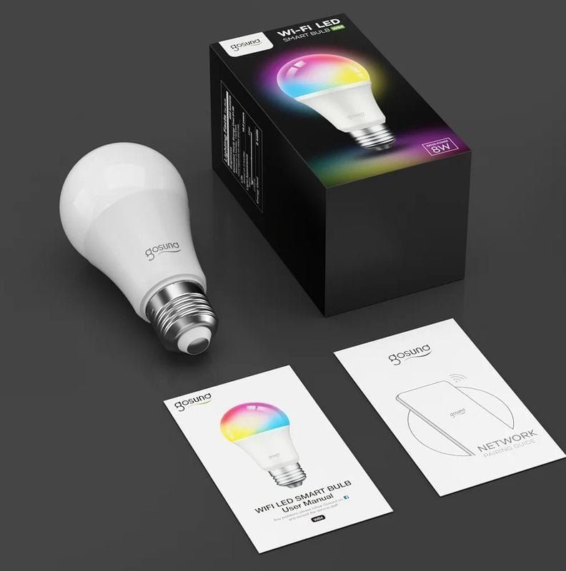 SET 2XBec LED Inteligent GoSund WB4-2, 800lm,7W,E27,RGB