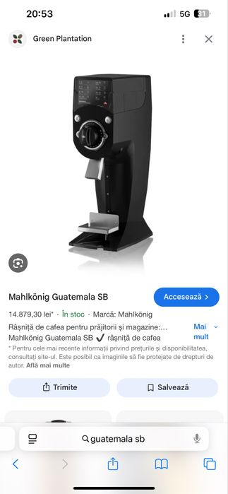 Vand rasnita cafea mahlkonig Guatemala Sb ca noua