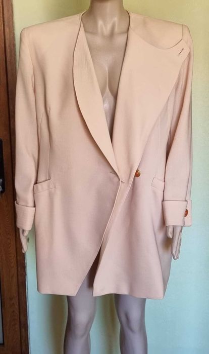 Blazer tip sacou lung Comma, marimea 44, 100% lana