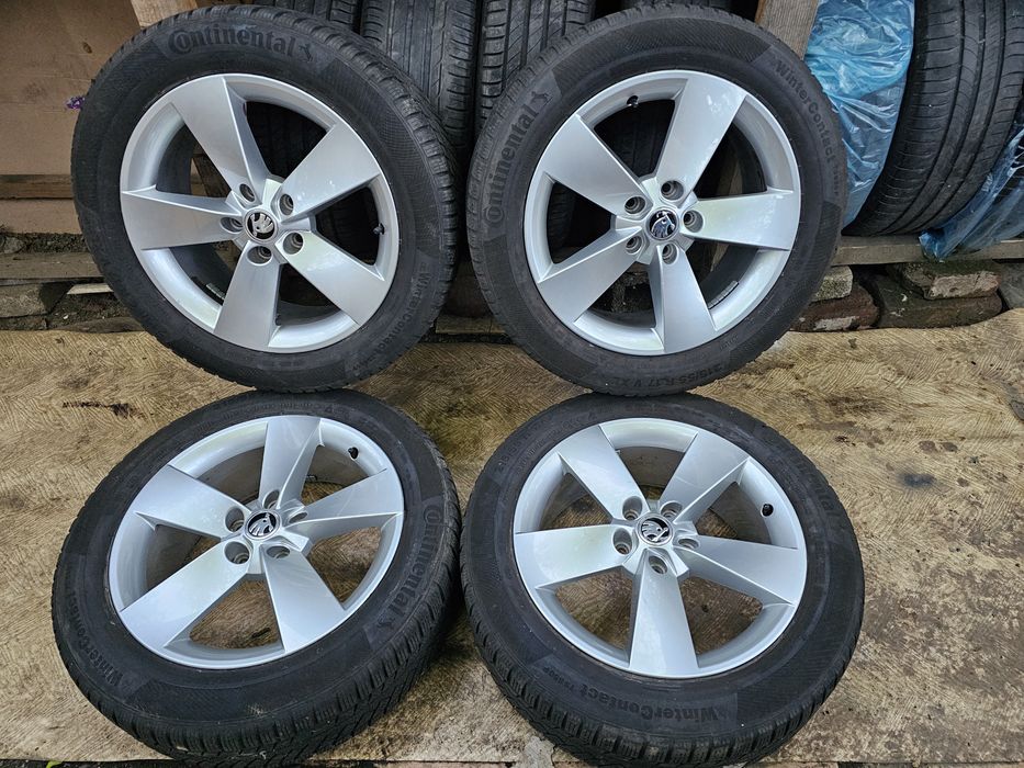 Jante aliaj 17" Skoda/Volkswagen/Seat cu anvelope iarna M+S  215/55/17