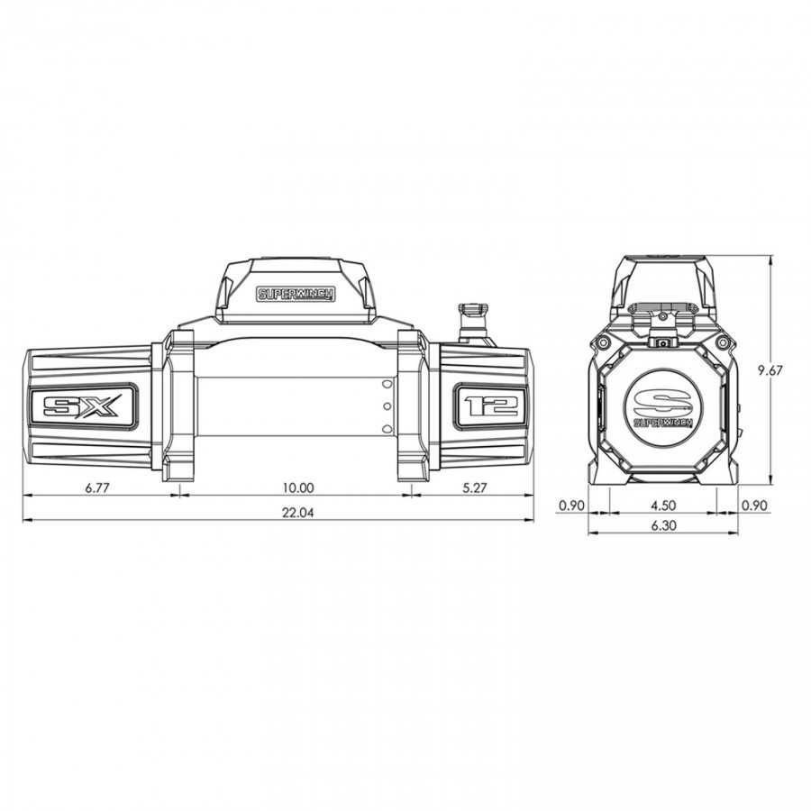 Лебедка SuperWinch SX12 с метално въже 12000lb нов модел