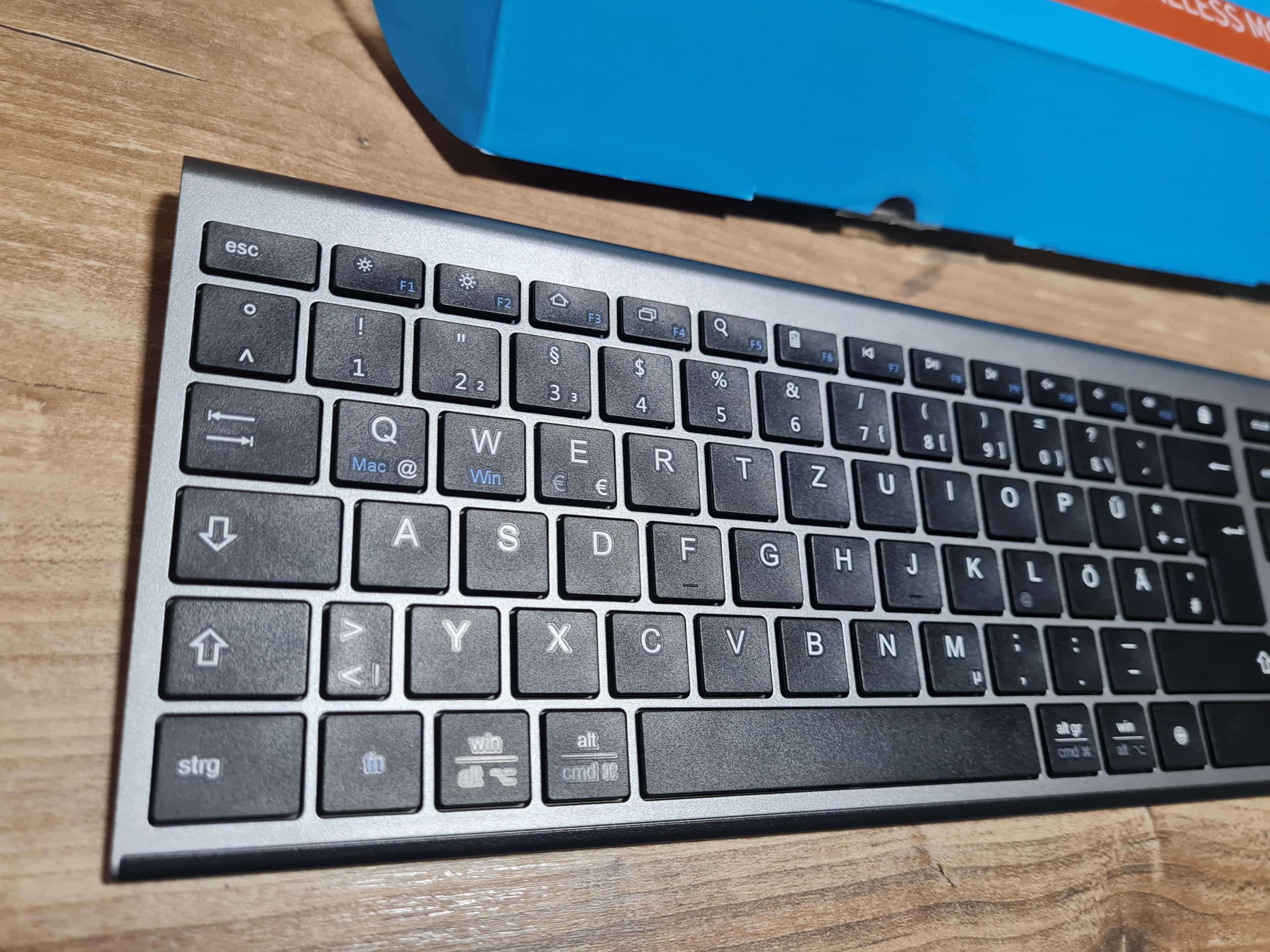 Tastatura si mouse bluetooth, 2.4G, reincarcabile, QWERTZ, Negociabil