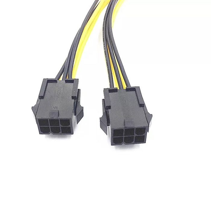 Cablu de alimentare 2x6 pini mamă la 8 pini tata 20 cm