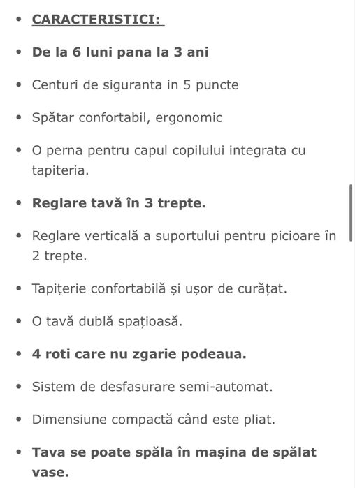 Scaun de masa Lionelo Zanna reglabil