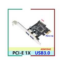 Адаптер PCI-E/USB 3,1  2 порта + SATA разъем 15pin