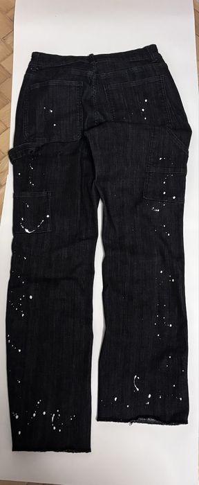 Flared jeans painted