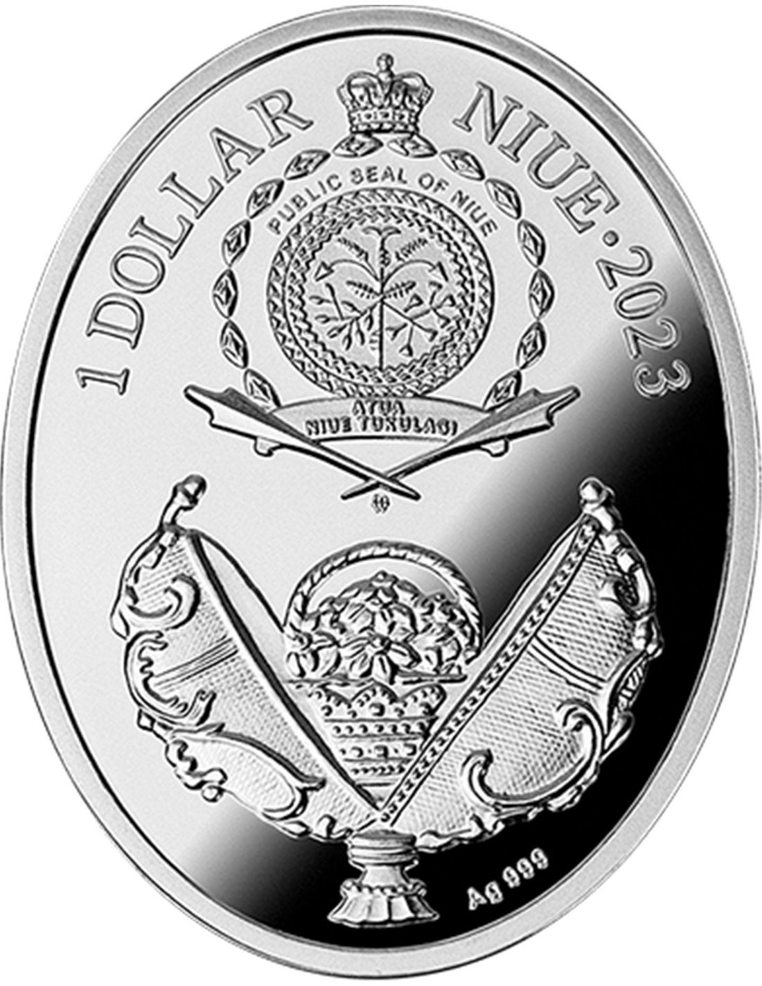ТОП ПРОМОЦИЯ Сребърна монета Фаберже 1$ Ниуе 2023