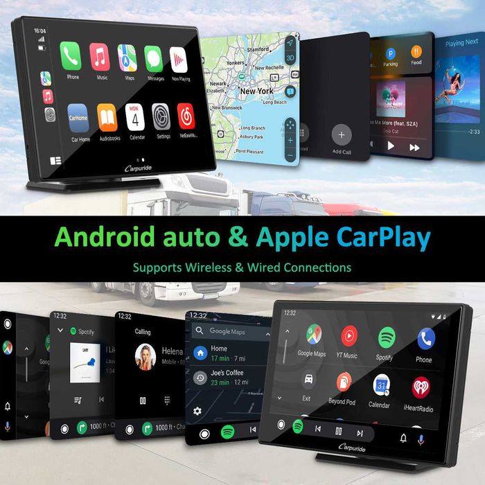 Carplay Android CARPURIDE 9"Wireless Portable, Google Sigilat!