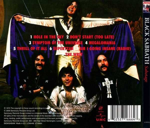 CD Black Sabbath - Sabotage 1975
