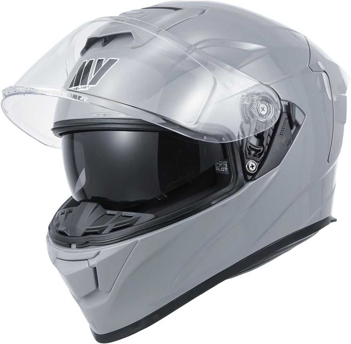 MY-936 пълнолицева каска с визьор, ECE 22.06, сива, L N7