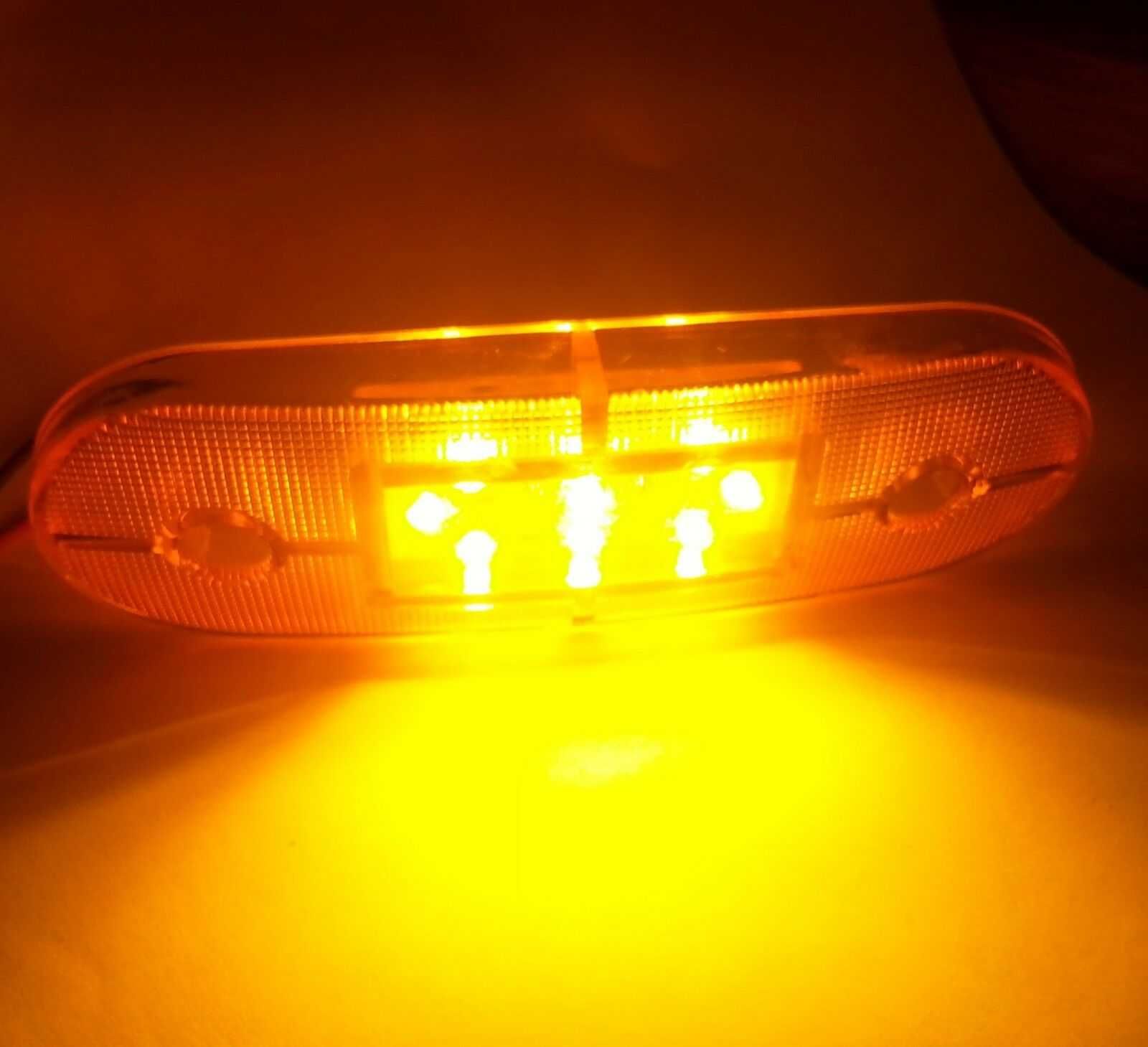 12-24V ЛЕД LED Оранжев Маркер Габарит Токос за камион ремарке