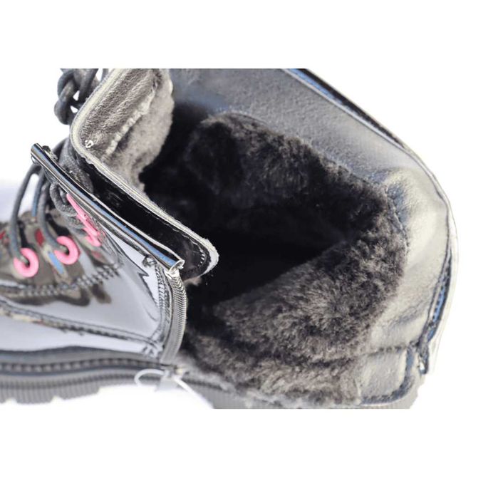 НОВО! Детски зимни лачени боти Black 25-30