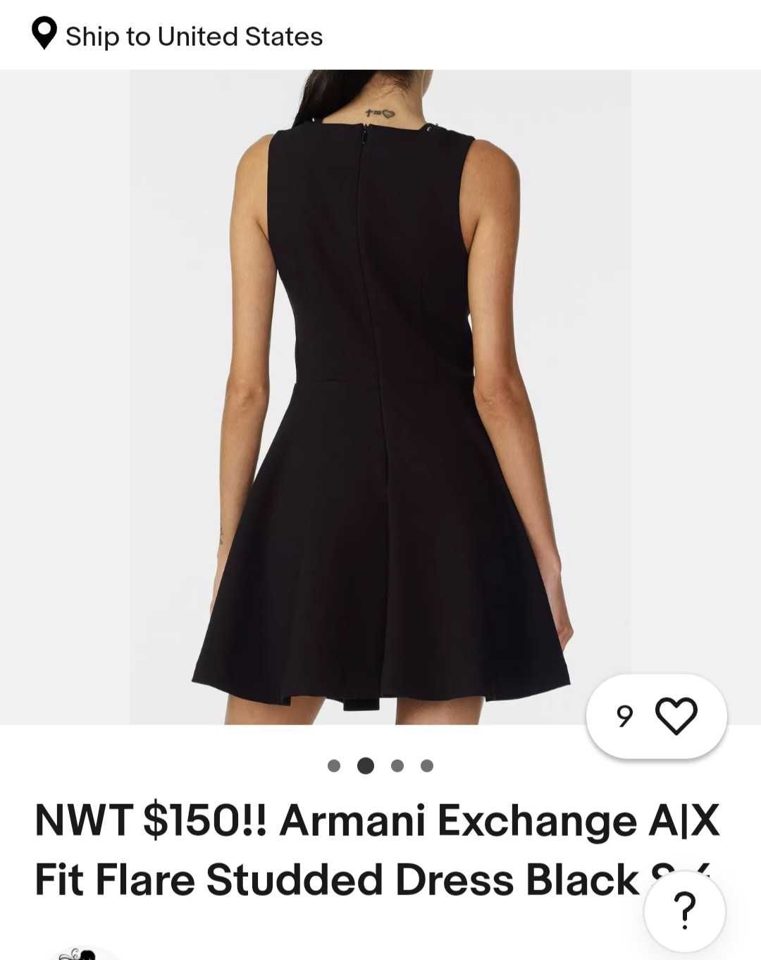 Черна рокля Armani