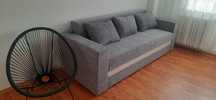 Canapea gri extensibil 3 locuri persoane sufragerie extensibila ikea