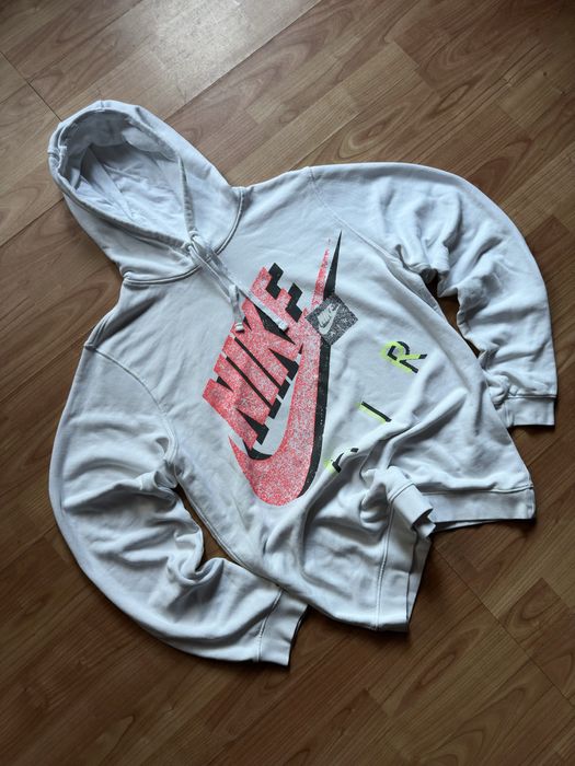 Hanorac hoodie sweater sweatshirt Nike Air white cotton
