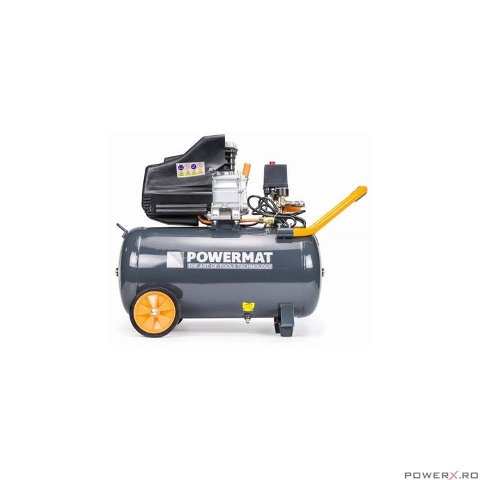 Compresor 50 Litri Ulei 1Piston Powermat 8 Bari 206l/min