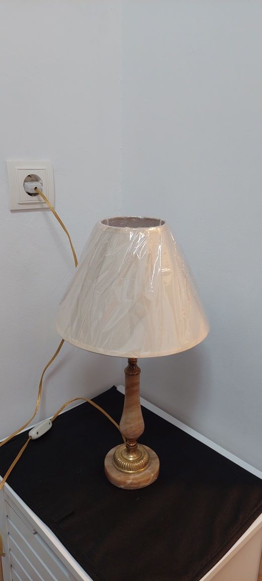 Lampa vintage colectie onyx și alama Italia 1960
