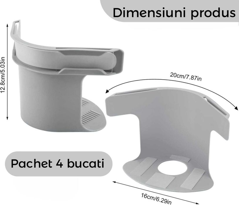 Suport prindere cearsaf alb/gri pentru a mentine cearsaful intins