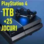 Playstation 4 PS4 1TB +27 jocuri incluse FC25 GTA V Minecraft NFS MK
