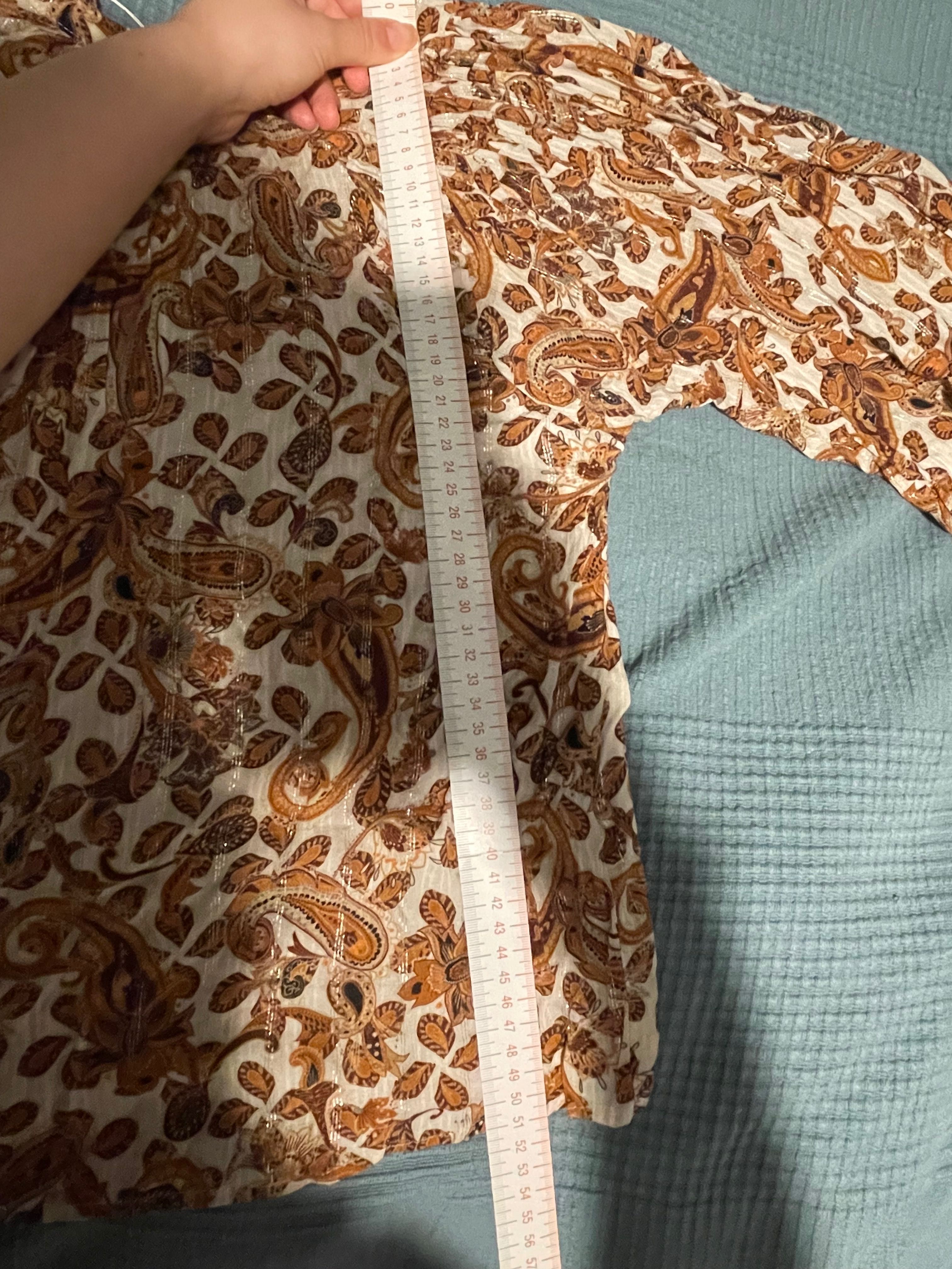 Bluza Camaieu cu imprimeu paisley și fir auriu