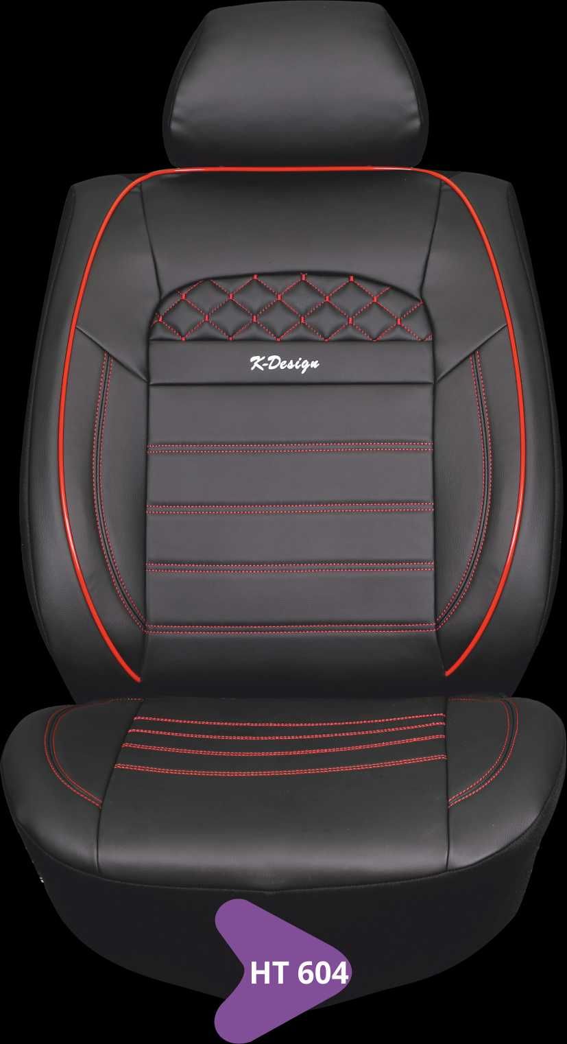 Huse scaun auto Piele Ecologica SPORT set complet Bej