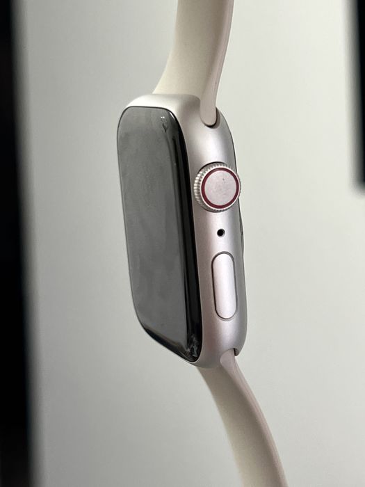 Apple Watch Seria 7 45mm GPS Cellular LTe Silver Ceramic / Impecabil