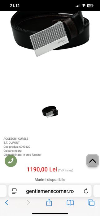 Curea S.T.Dupont piele