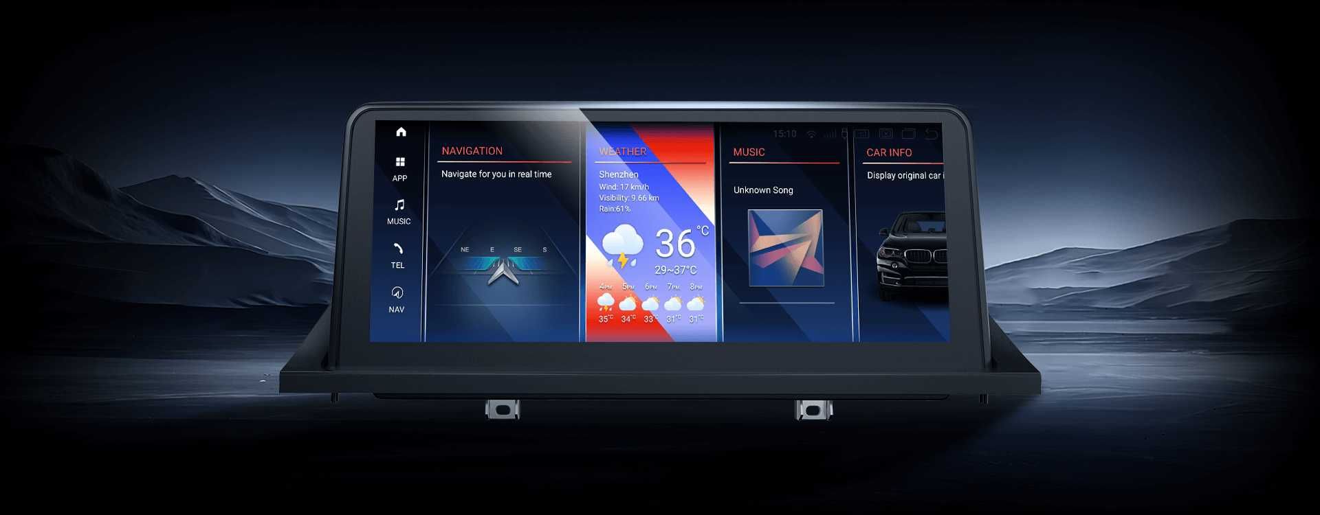 Дисплей за BMW X5 E70, X6 E71 10.25" с безжичен CarPlay/Android Auto