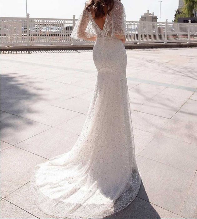 Rochie de mireasa,sirenă +trena