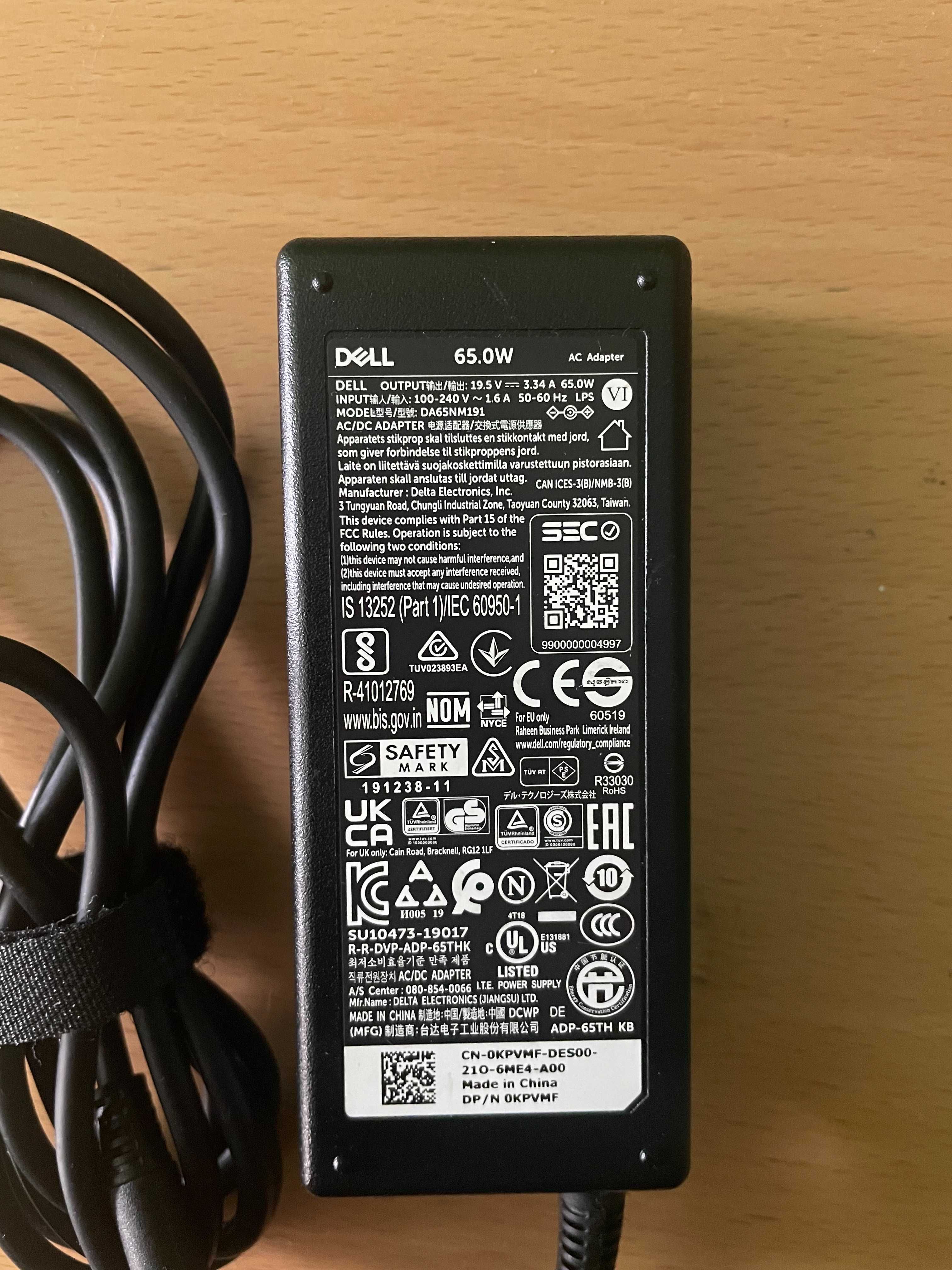 Dell - 65W AC Adapter - Тънка 4.5 мм Букса - Oригинално зарядно лаптоп