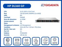 HP DL360 G9 2x E5-2699 v3 128GB P440AR 2x PS Server 6 Luni Garantie