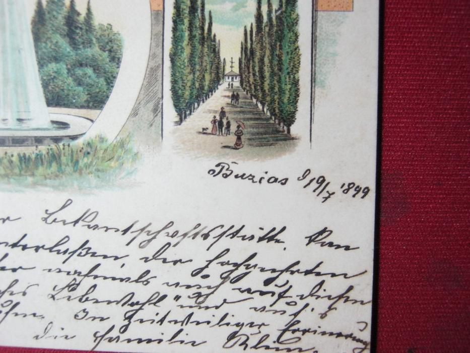 Ilustrata veche/Carte Postala/Litografie,BUZIAS BAI.1899.