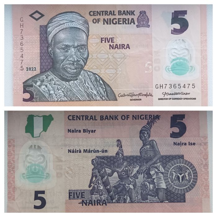 Set bancnote Naira din Nigeria