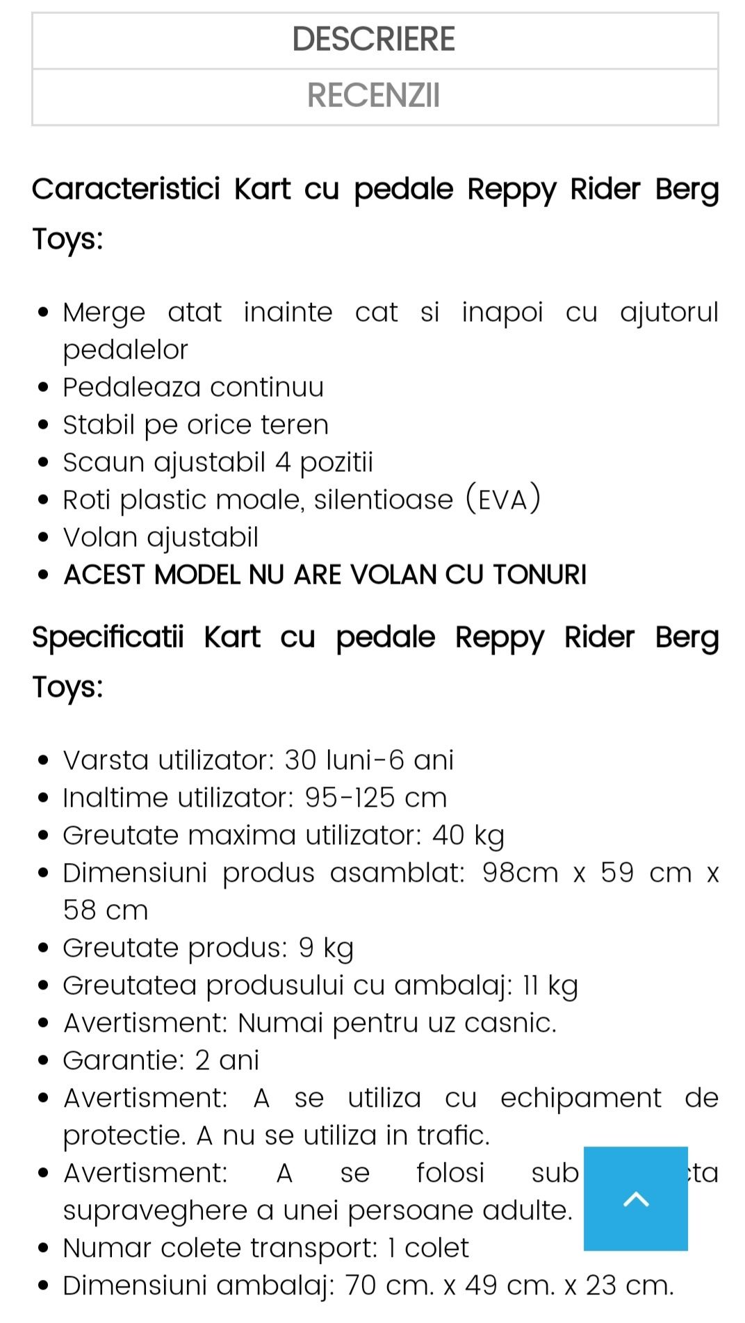 Kart berg pentru copii