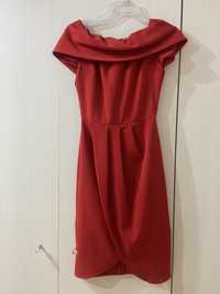 Rochie roșie cu fermoar
