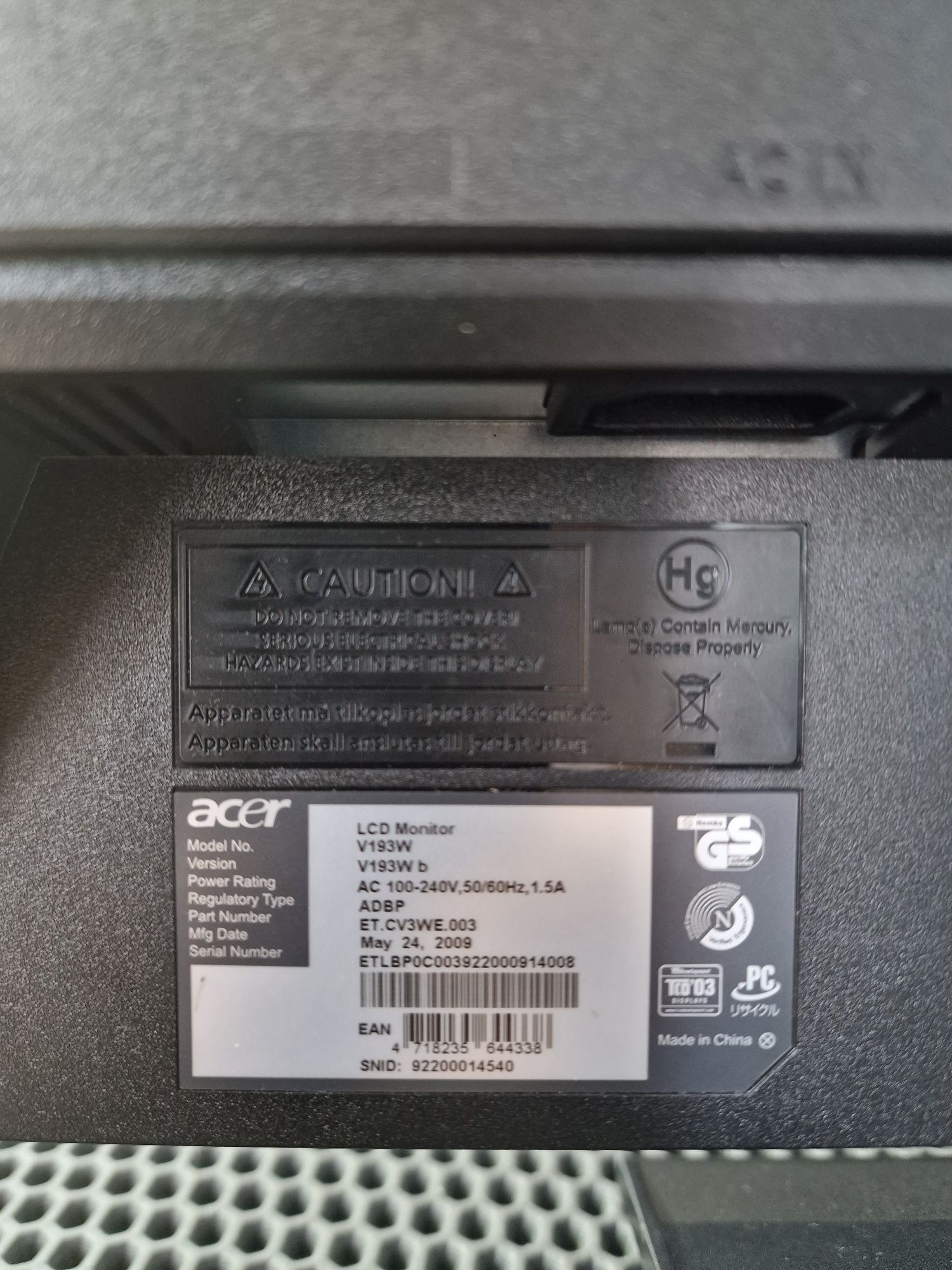 Монитор Acer V193W