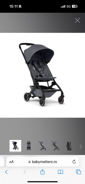 Cărucior Joolz Aer+, stone grey gri