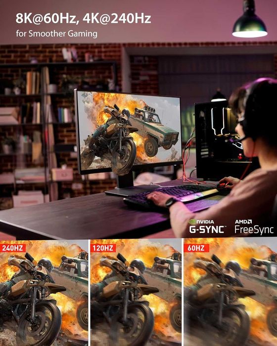 Cablu DisplayPort 1.4 10M DP1.4,8K-60Hz HBR3 4K-144Hz FreeSync,G-Sync