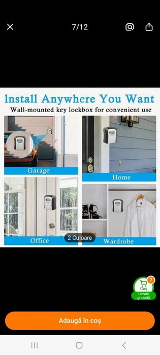Key locker - mini seif pentru chei, cu cifru