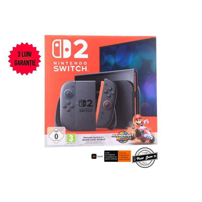 Consola Nintendo Switch 2 Light Red / Light Blue + Mario Cart| TrueGSM